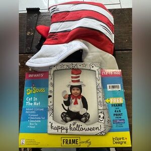 Dr. Seuss Cat in the Hat Infant Costume Red, White, Black size 12-18 months NEW
